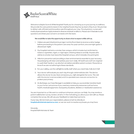 BSWH Inpatient Letter