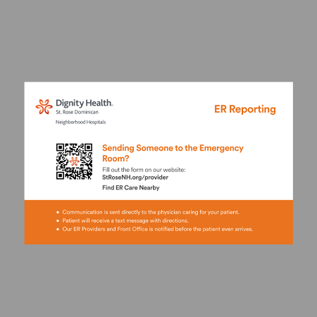 Dignity CRD ER Reporting Postcard