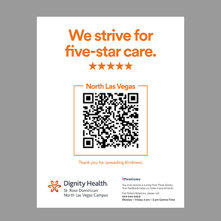 Dignity Health North Las Vegas - QR Review Flyers