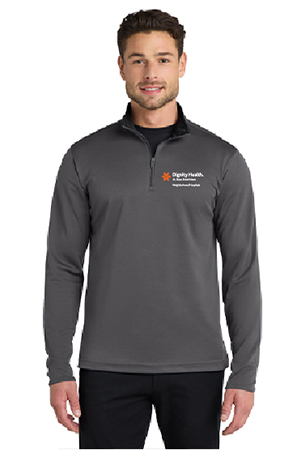 Port Authority Silk Touch 1/4-Zip, Grey - DIG