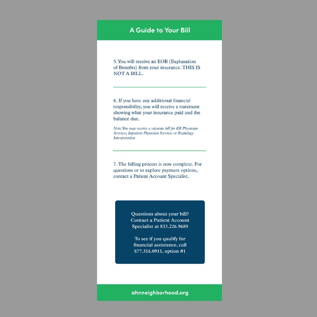 AHN Billing Process Card #2