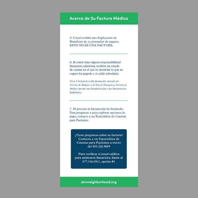 AHN Billing Process Card #4