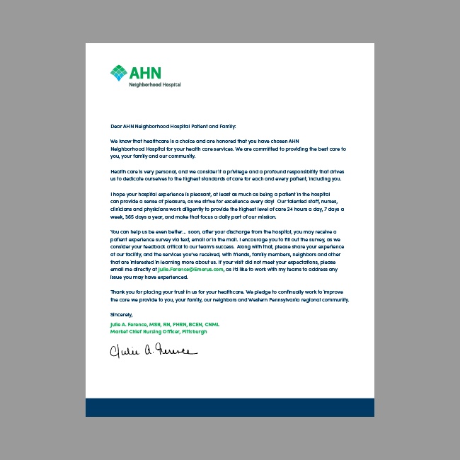 AHN Inpatient Letter