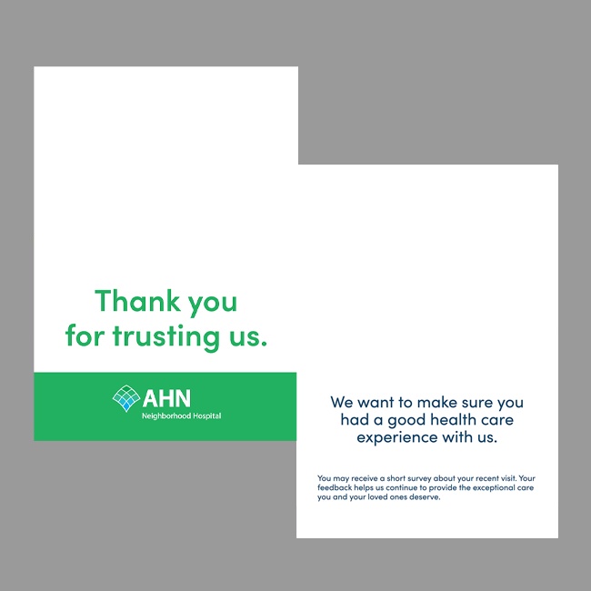AHN Thank You Cards