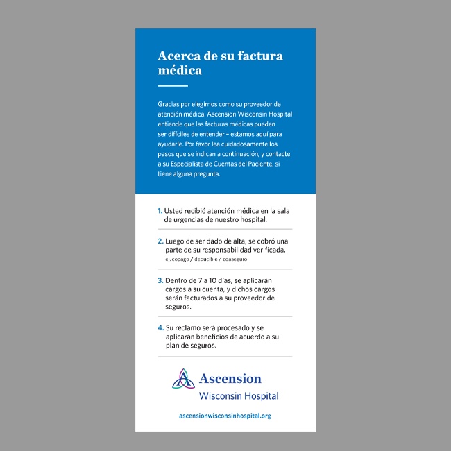 Ascension Wisconsin Hospital Billing Process Card #3