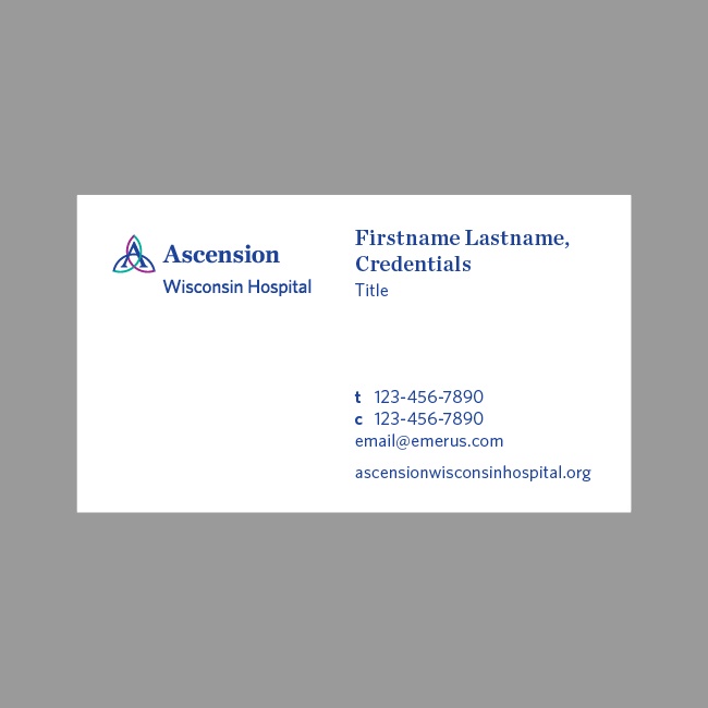 Ascension Wisconsin Hospital Business Cards