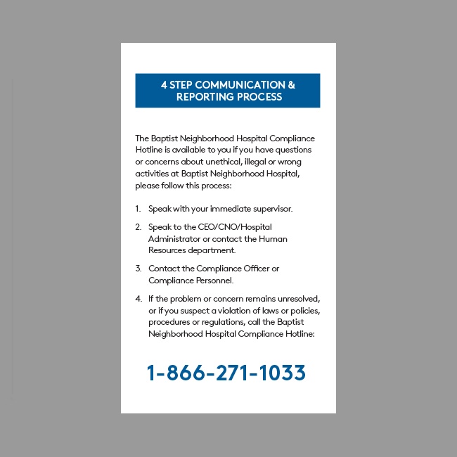 BNH Compliance Card #2