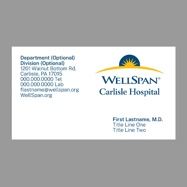 WellSpan Business Card #2