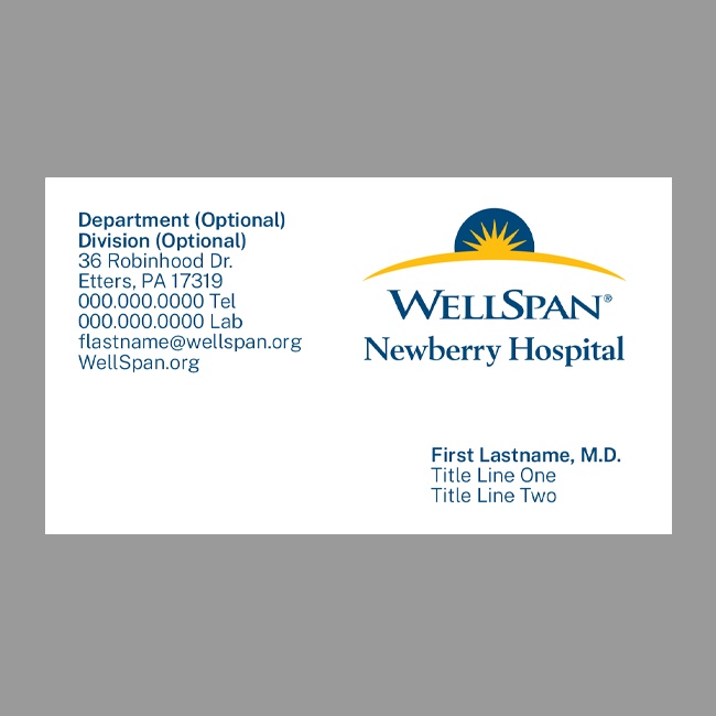 WellSpan Business Card #3