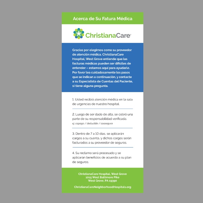 ChristianaCare Billing Process Card #3
