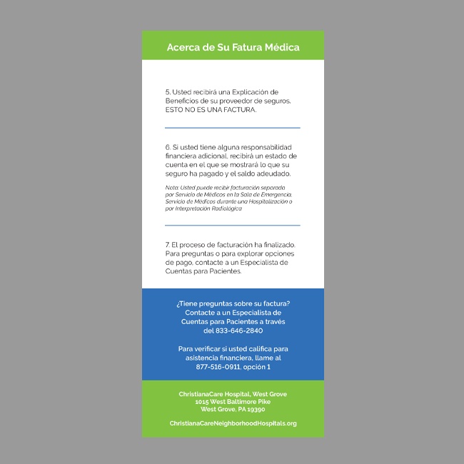 ChristianaCare Billing Process Card #4