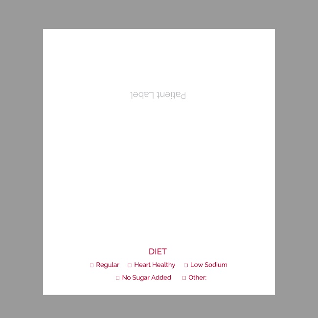 ChristianaCare Dietary Tent Card