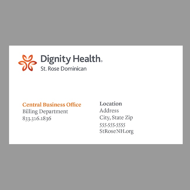 Dignity Health CBO Business Card