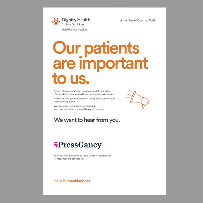 Dignity Health Press Ganey Poster - Megaphone