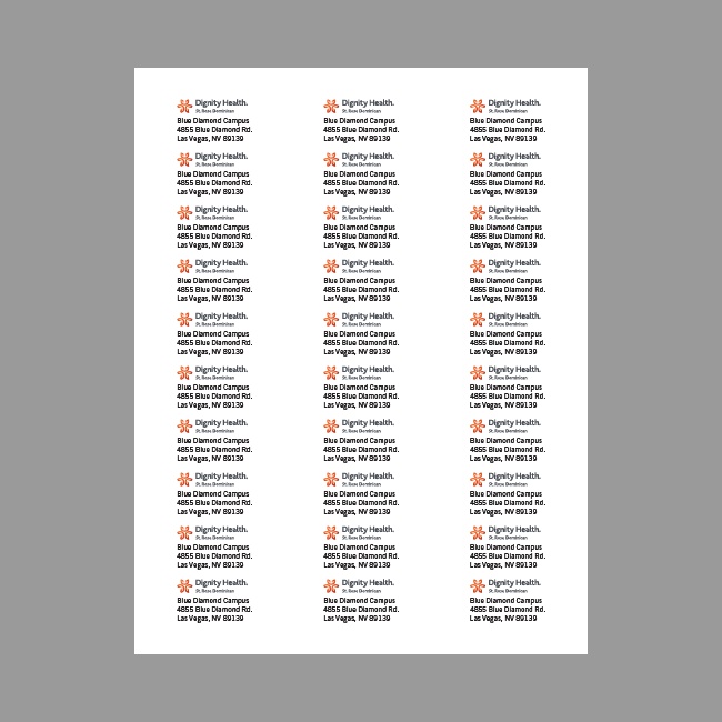 Dignity Health Address Labels (Digital Download, see below)