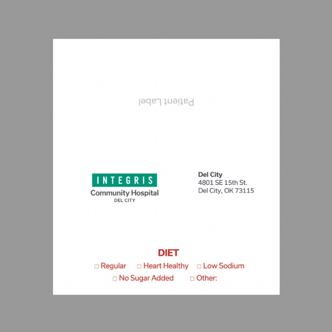 Integris Dietary Tent Card #2