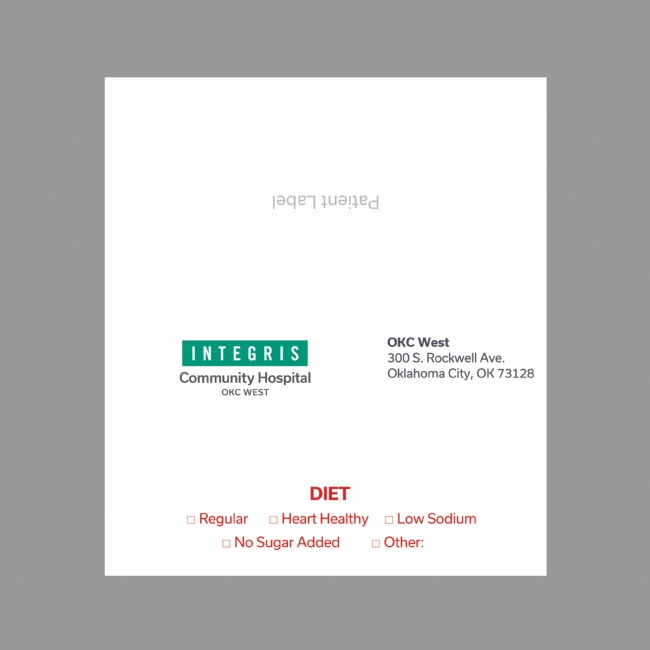 Integris Dietary Tent Card #4