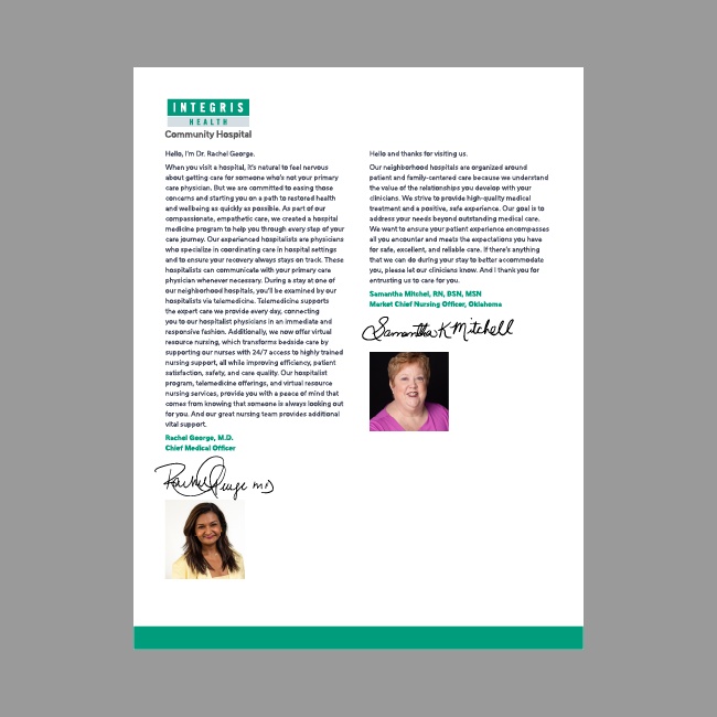 Integris Inpatient Video Letter