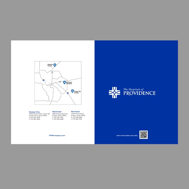 The Hospitals of Providence Inpatient 9x12 Pocket Folder (English)