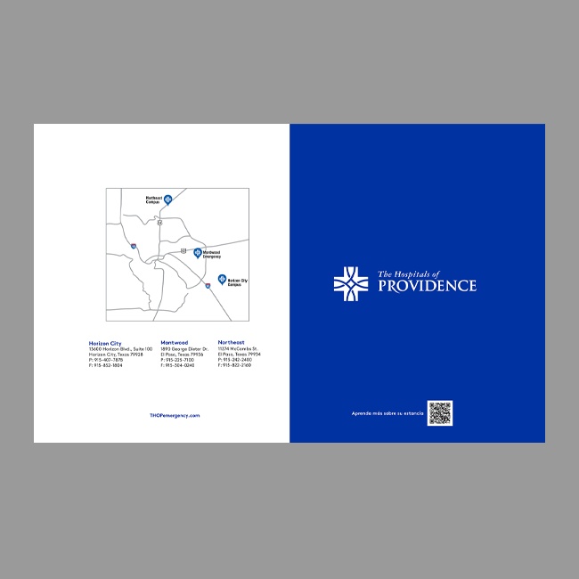 The Hospitals of Providence Inpatient 9x12 Pocket Folder (Spanish)