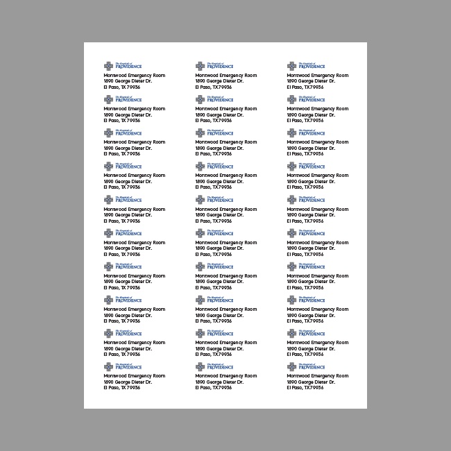 The Hospitals of Providence Address Labels (Digital Download, see below) #2