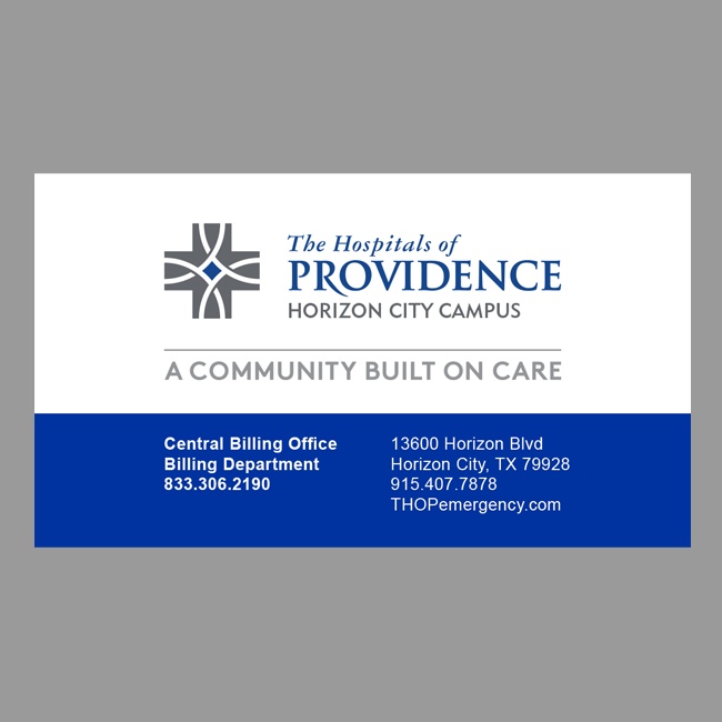 The Hospitals of Providence CBO Business Card