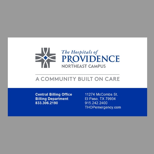 The Hospitals of Providence CBO Business Card #3