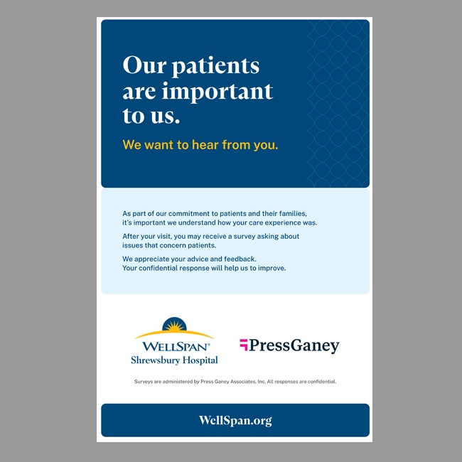 WellSpan Press Ganey Poster - Shrewsbury