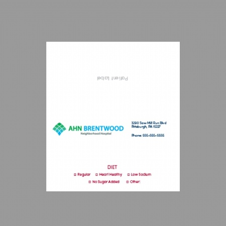 AHN Dietary Tent Card