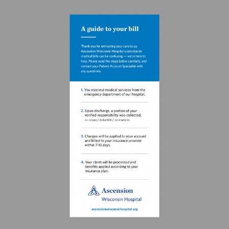 Ascension Wisconsin Hospital Billing Process Card