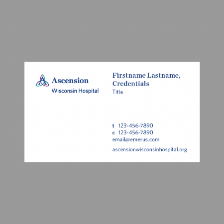 Ascension Wisconsin Hospital Business Cards