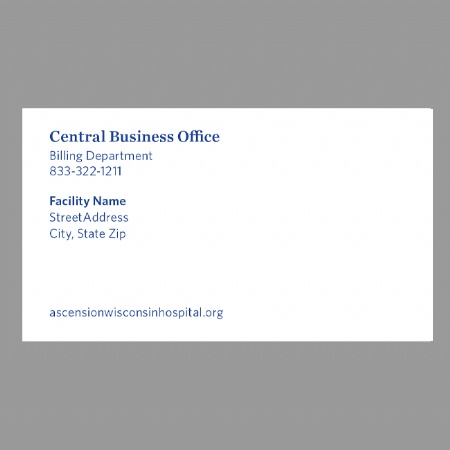 Ascension Wisconsin Hospital CBO Business Card