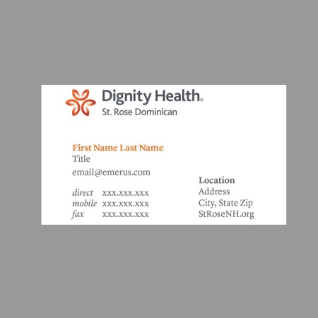 Dignity Health  Business Cards
