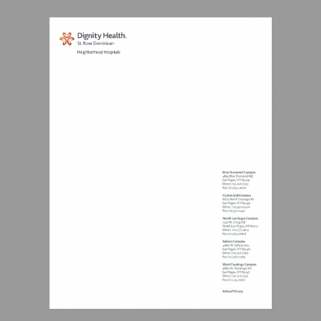 Dignity Health Letterhead