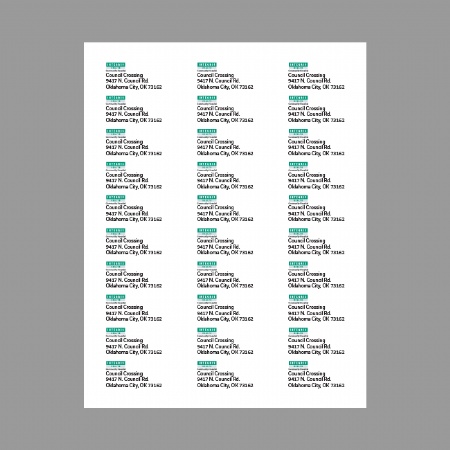 Integris Address Labels (Digital Download, see below)