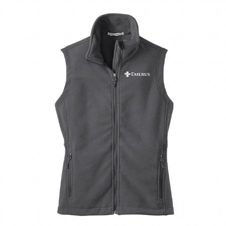 Port Authority Lady's Iron Grey Fleece Vest