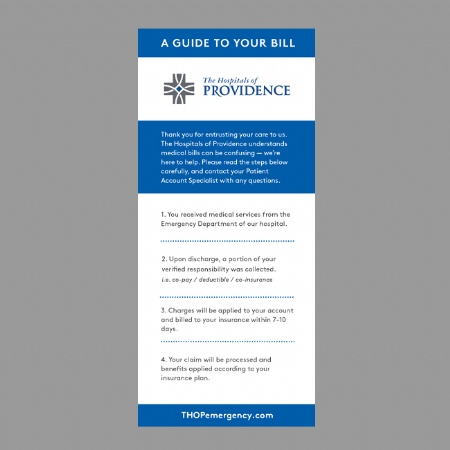 The Hospitals of Providence Billing Process Card