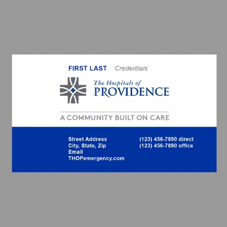 The Hospitals of Providence Business Card
